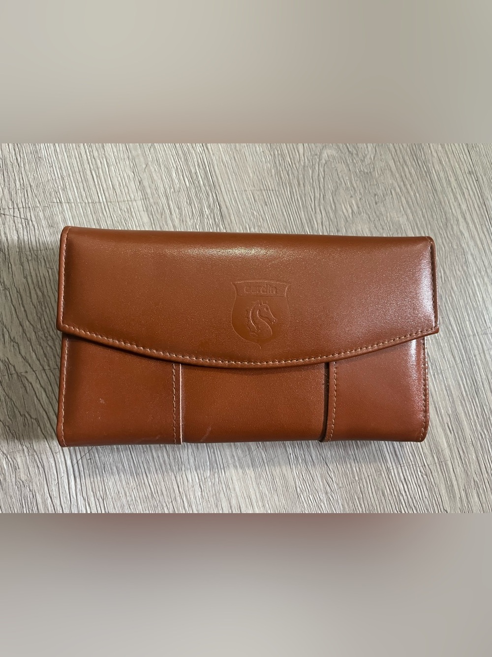 Pierre Cardin Vintage brown leather wallet with built in calculator, Cowhide